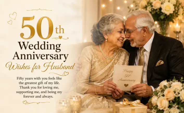 50th Wedding Anniversary Wishes for Husband