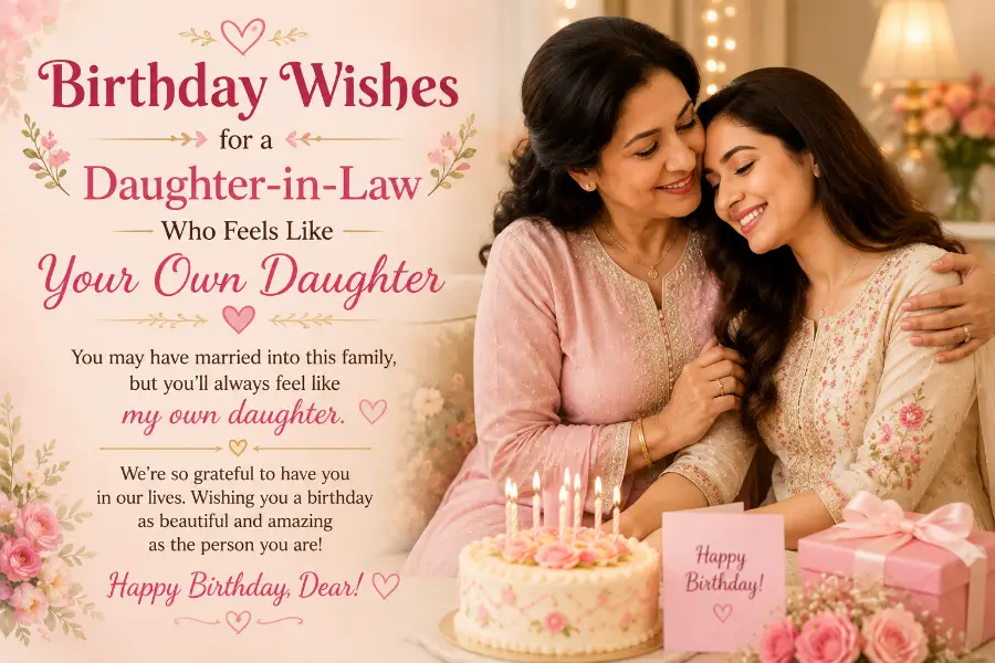 Birthday Wishes for a Daughter-in-Law Who Feels Like Your Own Daughter