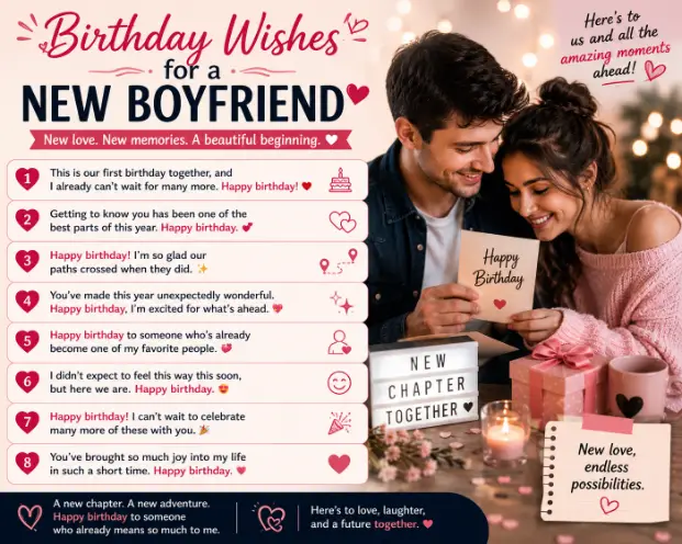 Birthday Wishes for a New Boyfriend