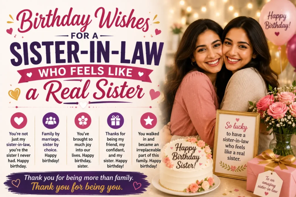 Birthday Wishes for a Sister-in-Law Who Feels Like a Real Sister