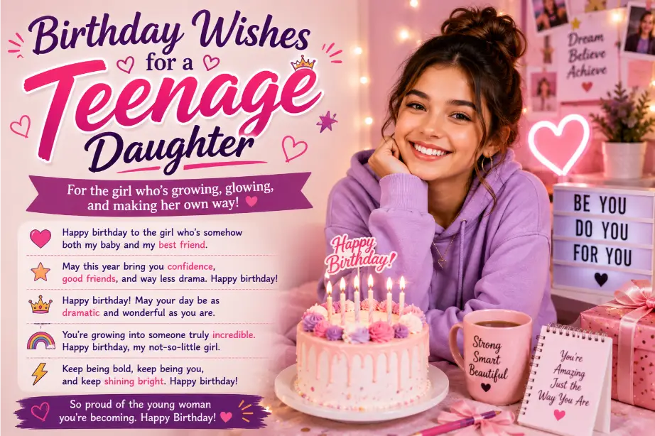 Birthday Wishes for a Teenage Daughter