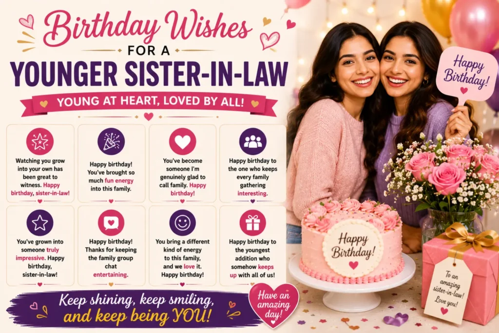 Birthday Wishes for a Younger Sister-in-Law