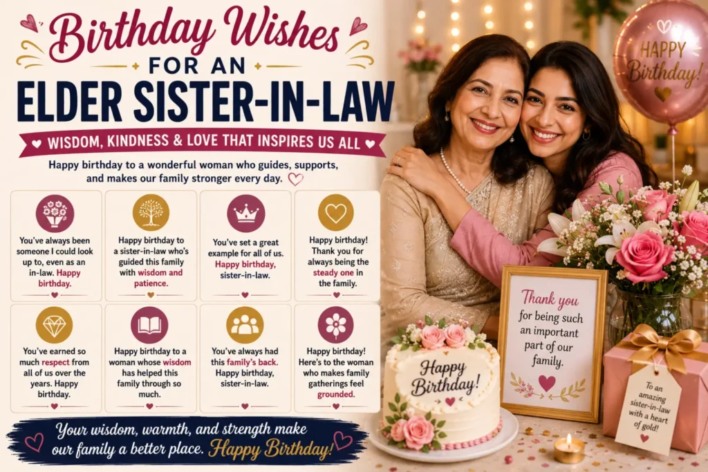 Birthday Wishes for an Elder Sister-in-Law