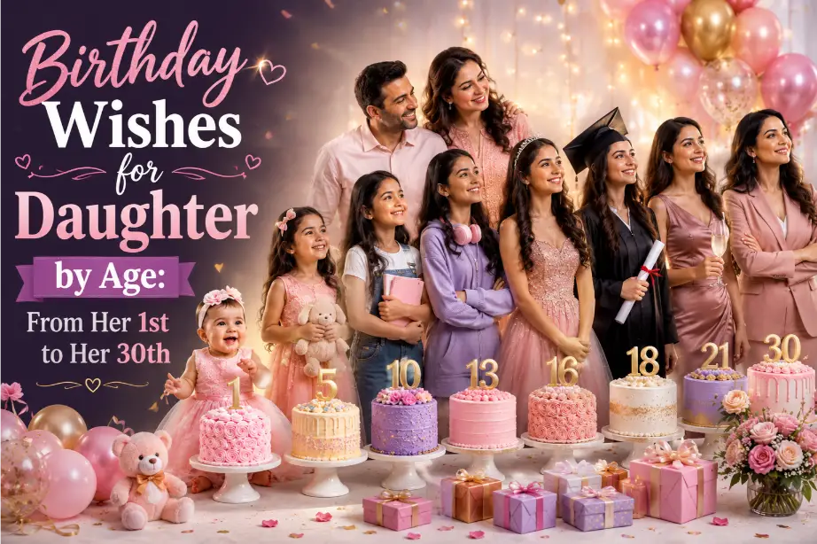 Birthday Wishes for Daughter by Age