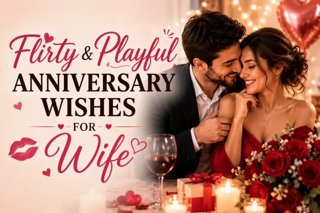 Flirty & Playful Anniversary Wishes for Wife