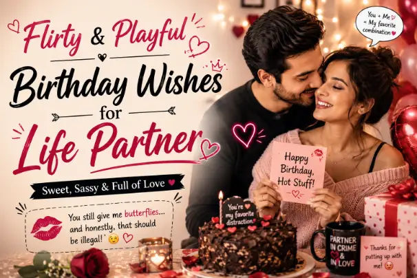 Flirty & Playful Birthday Wishes for Life Partner