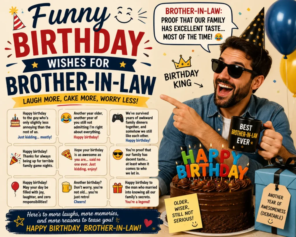 Funny Birthday Wishes for Brother-in-Law