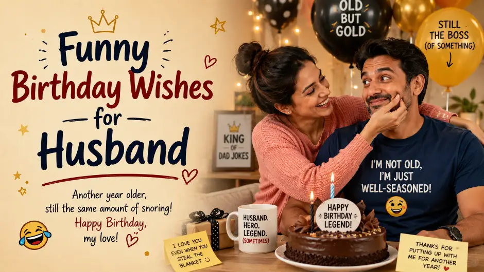 Funny Birthday Wishes for Husband