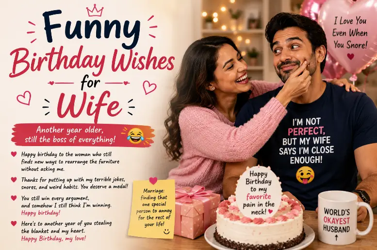 Funny Birthday Wishes for Wife
