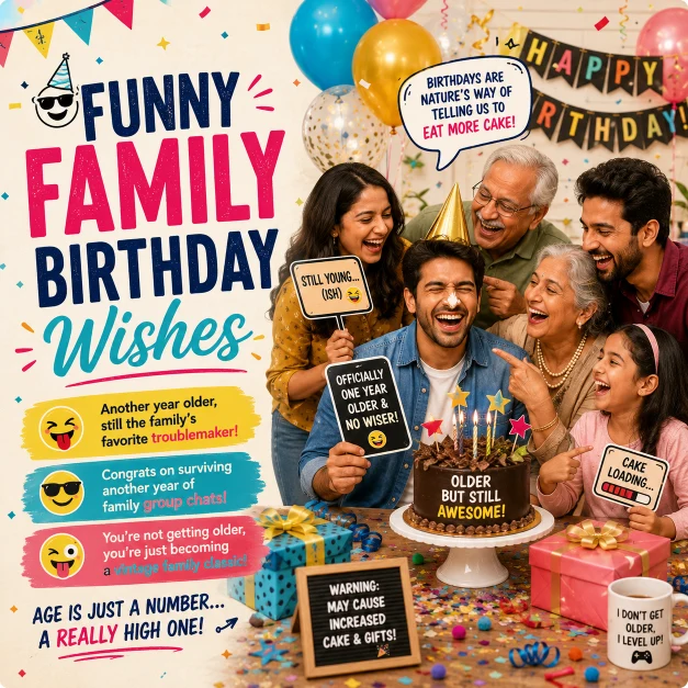 Funny Family Birthday Wishes