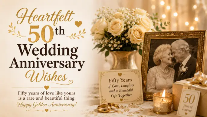 Heartfelt 50th Wedding Anniversary Wishes