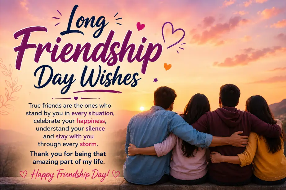 Long Friendship Day Wishes
