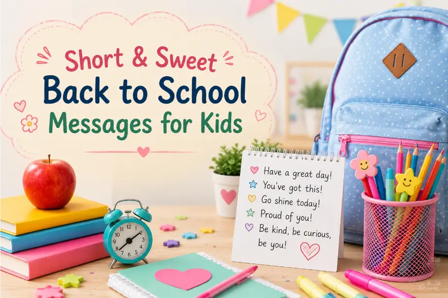 Short & Sweet Back to School Messages for Kids