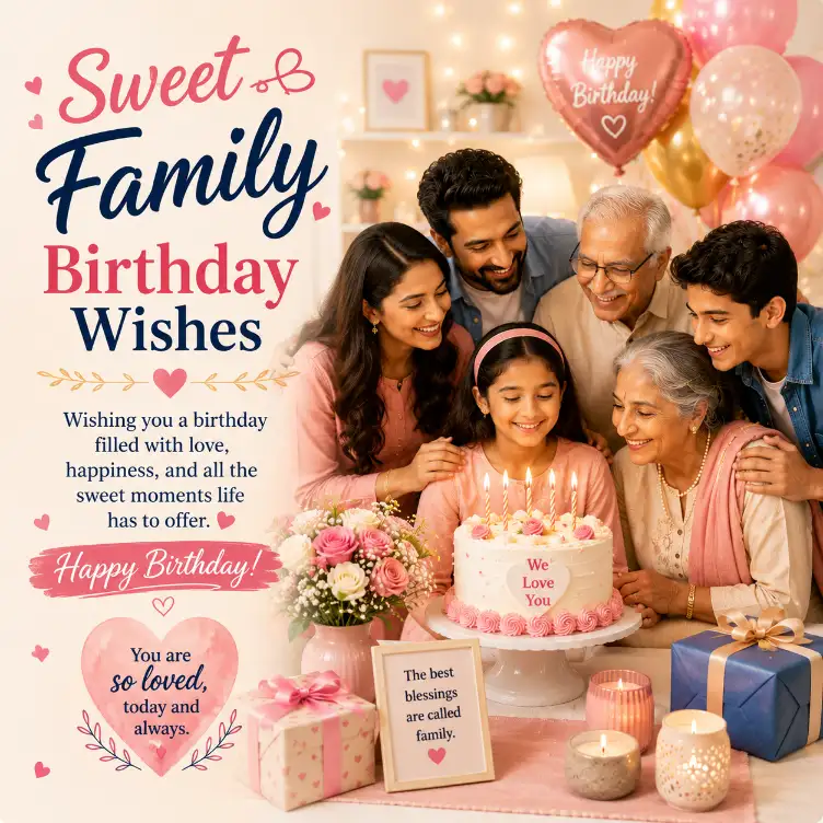 Sweet Family Birthday Wishes