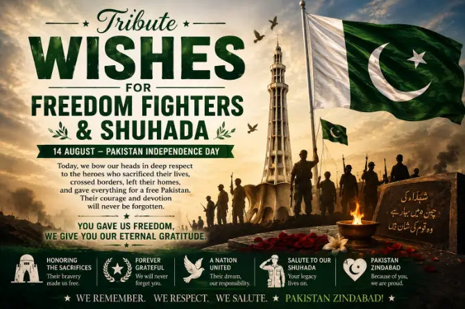 Tribute Wishes for Freedom Fighters & Shuhada