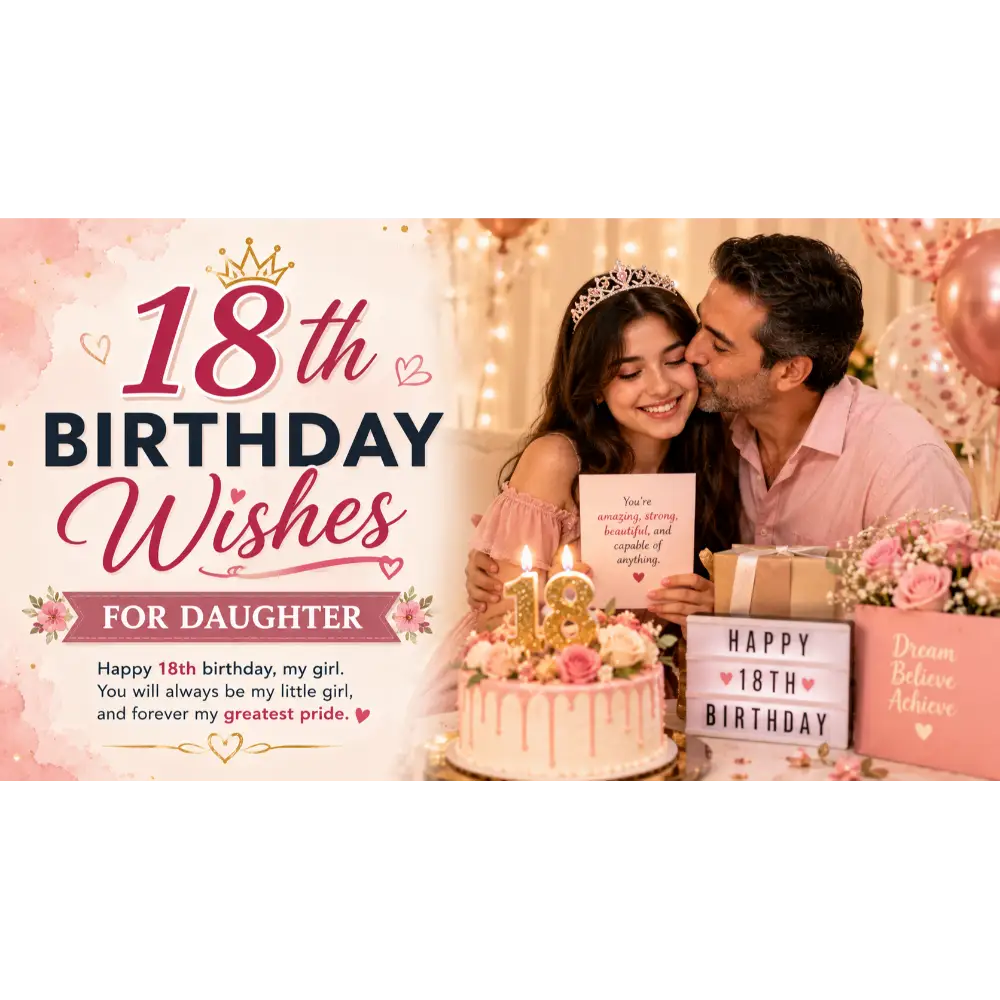18th Birthday Wishes for Daughter