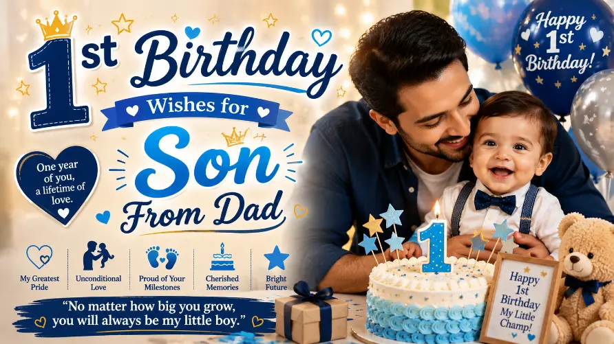 1st Birthday Wishes for Son From Dad