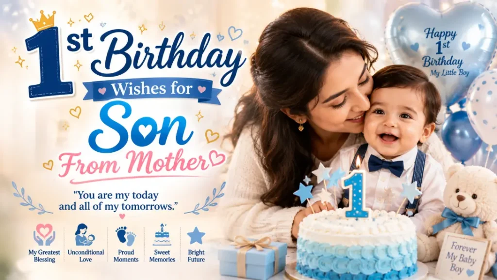 1st Birthday Wishes for Son From Mother