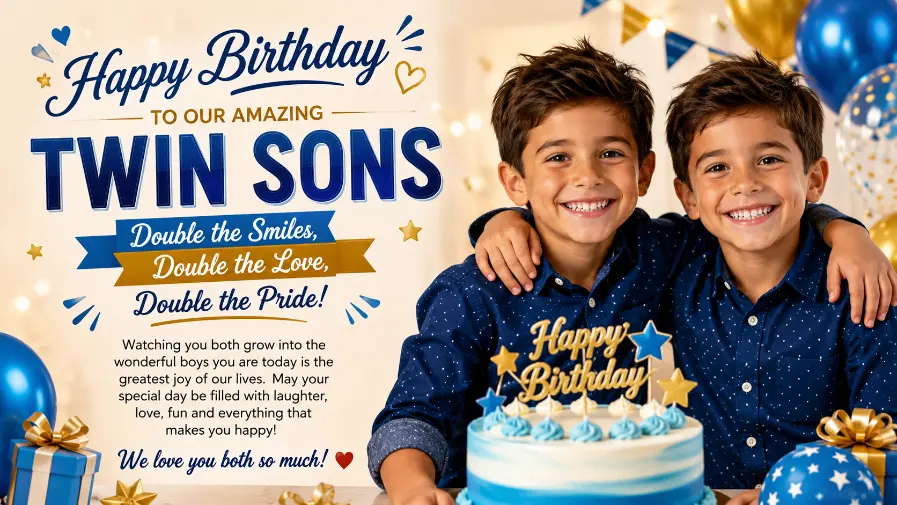 Birthday Wishes for Your Twin Sons