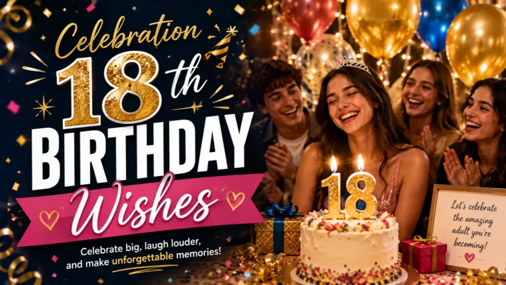 Celebration 18th Birthday Wishes