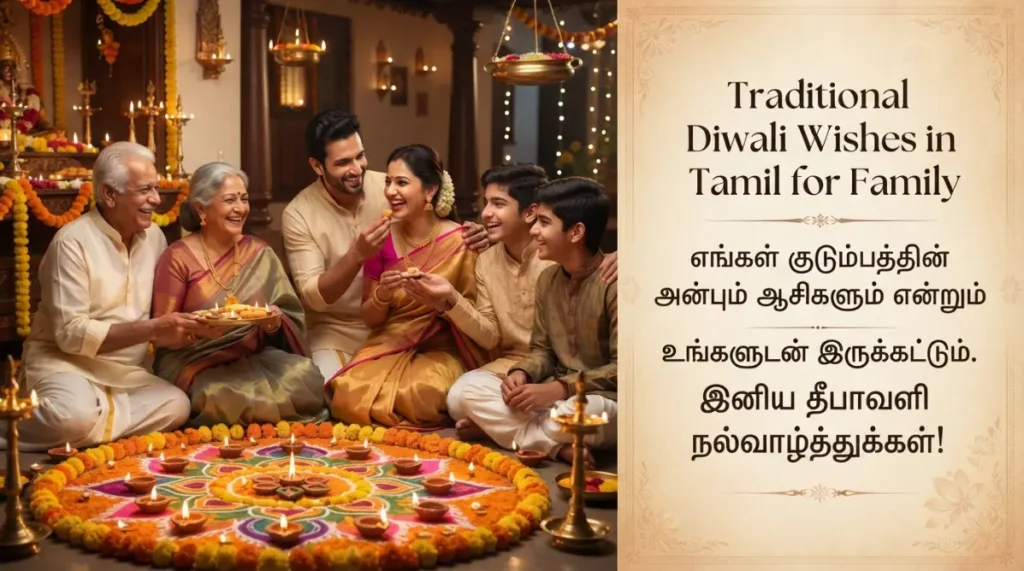 Traditional Diwali Wishes in Tamil for Family