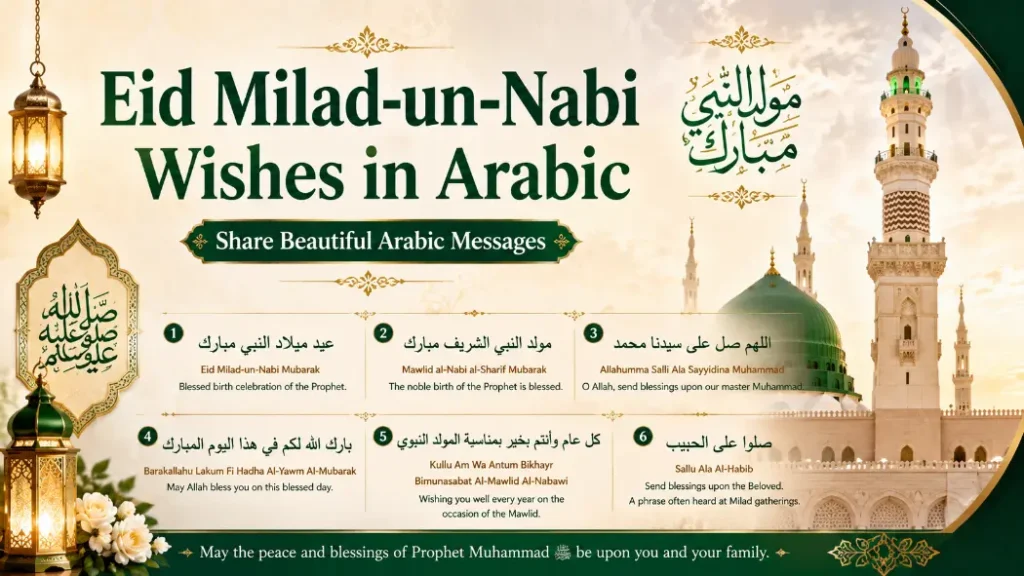 Eid Milad-un-Nabi Wishes in Arabic