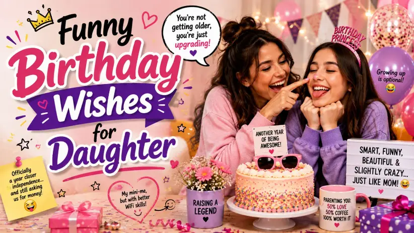 Funny Birthday Wishes for Daughter