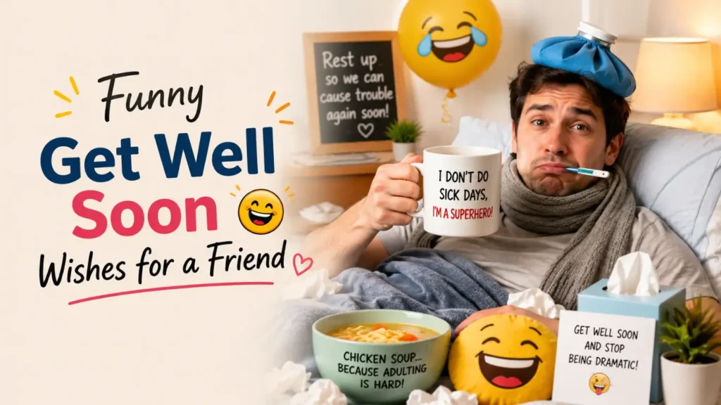 Funny Get Well Soon Wishes for a Friend