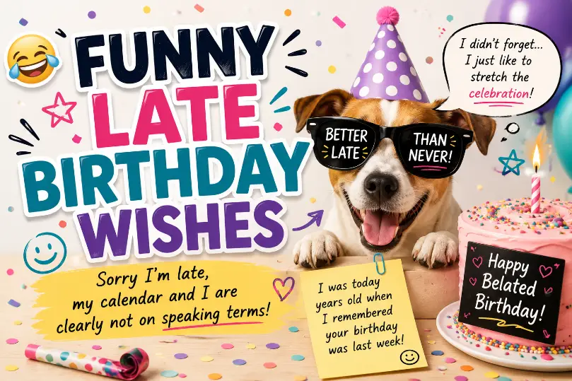 Funny Late Birthday Wishes