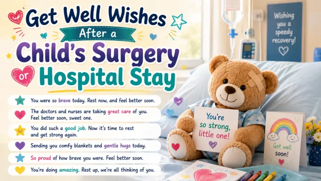 Get Well Wishes After a Child's Surgery or Hospital Stay
