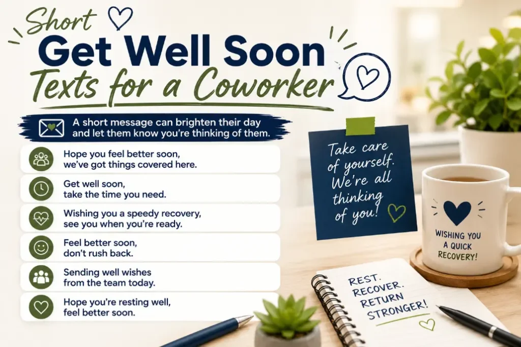 Short Get Well Soon Texts for a Coworker