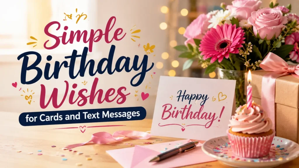 Simple Birthday Wishes for Cards and Text Messages