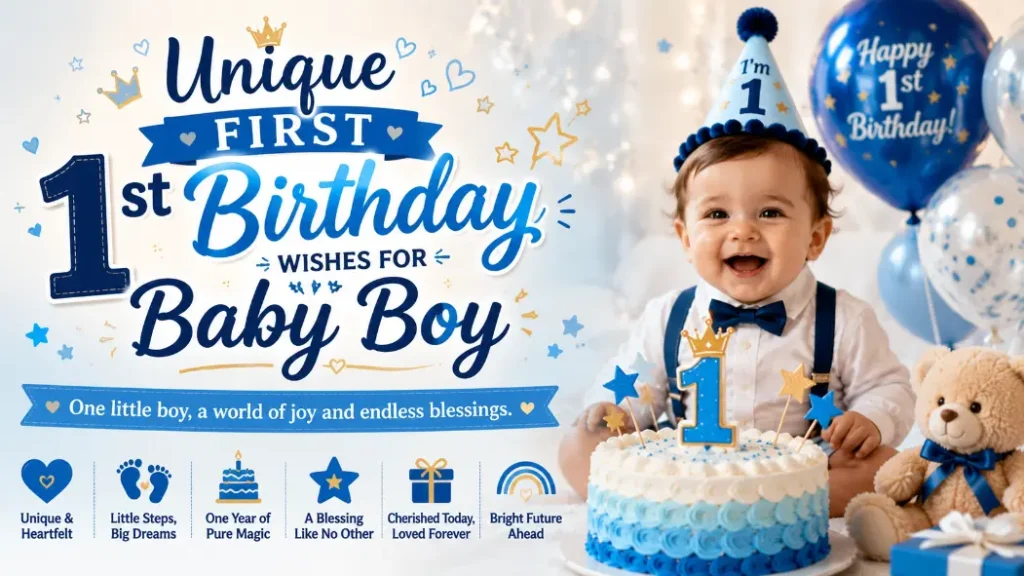 Unique First Birthday Wishes for Baby Boy