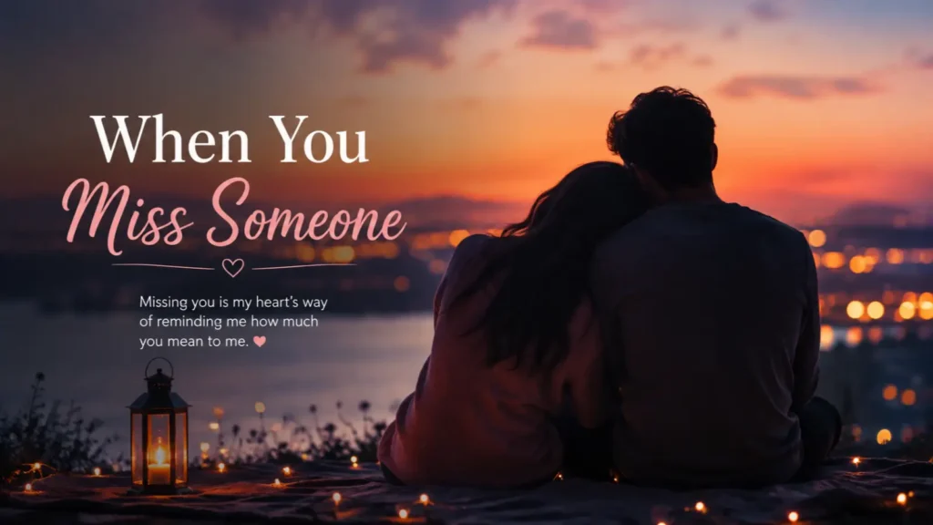 When You Miss Someone
