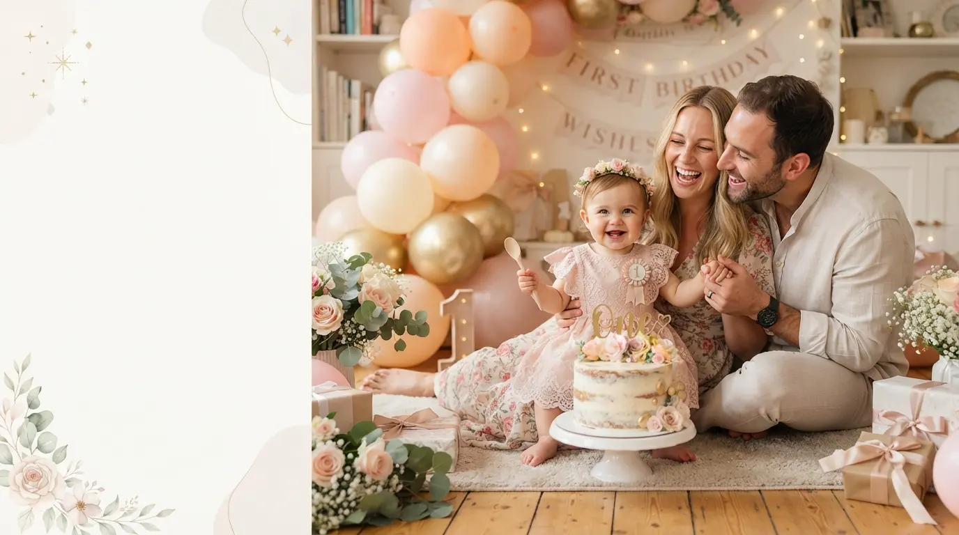 First Birthday Wishes for a Girl