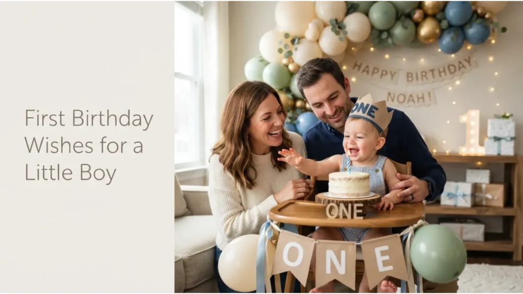 First Birthday Wishes for a Little Boy