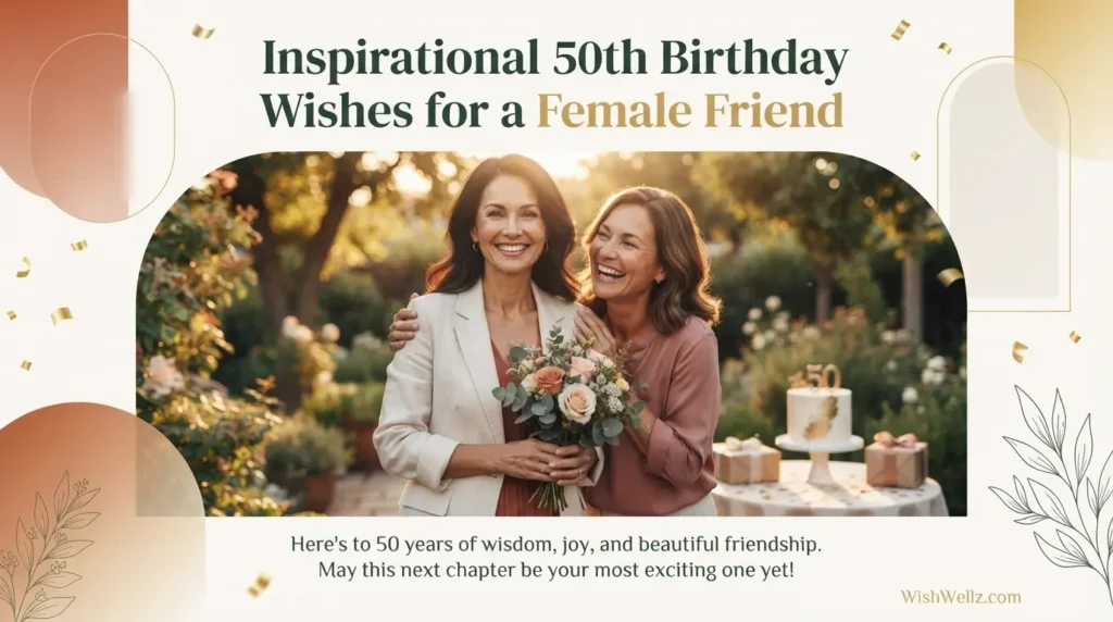 Inspirational 50th Birthday Wishes for a Female Friend