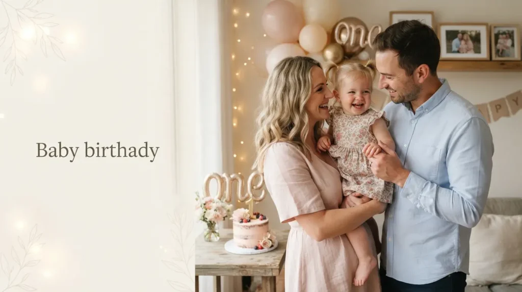 Sweet & Cute First Birthday Wishes for a Baby Girl