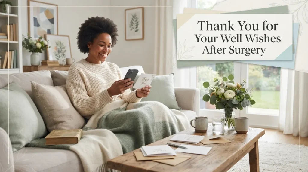 Thank You for Your Well Wishes After Surgery
